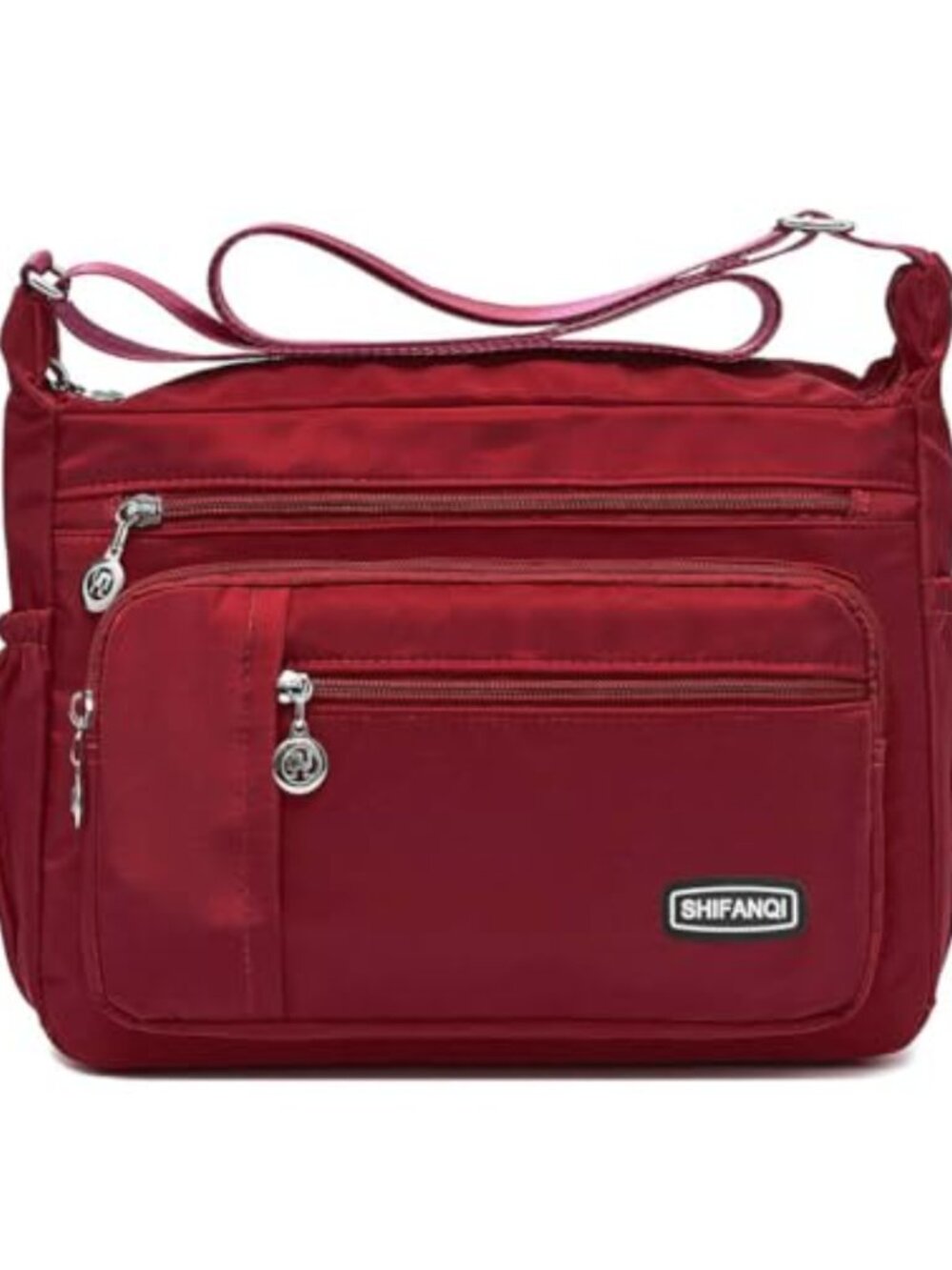 Nylon Crossbody Bag for Women Multi Pocket Travel Purse Shoulder Messenger
